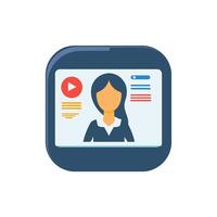 play button with viewer vector