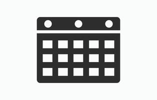 Flat calendar Icon. Calendar on the wall vector