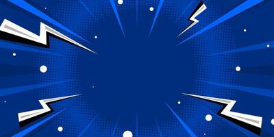 Comic book background with lightning and stars vector