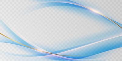 Abstract blue and gold wave background vector