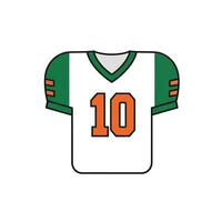 A football jersey with the number 10 on it vector