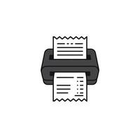 A receipt printer icon on a white background vector