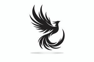 silhouette of Fenix in a style of black and white vector