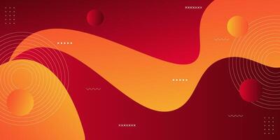 Modern abstract banner background with red and orange wave fluid pattern. Creative background design with horizontal design. Eps10 vector