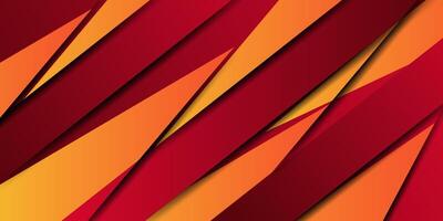 Abstract orange and red colored background template with square paper cut pattern. Overlapping background with shadow design. eps10 vector