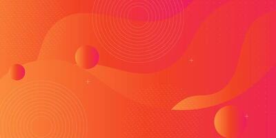Abstract bright pink orange gradient background with simple wave pattern. Cool and smart design. vector
