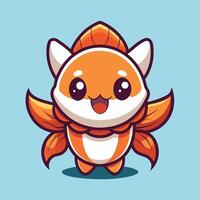 a cartoon character with orange and white fur vector
