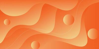 Abstract colorful wave soft orange 3D background. Wave fluid shape pattern design. Eps10 vector