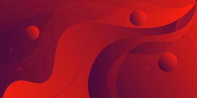 Abstract dark red wave 3D background. Minimal fluid background with circle pattern. Eps10 vector