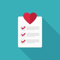Wishlist Icon with Heart vector