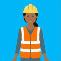 Worker with Reflective Vest vector
