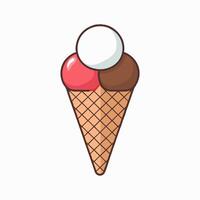 Ice Cream with Cone vector