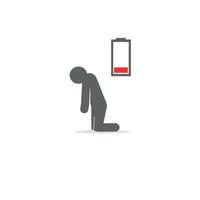 Flat design illustration vectors of people getting tired, giving up, despairing etc.