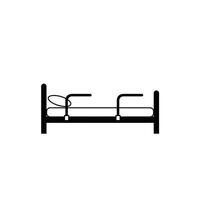 A bed with a pillow and a pillow on it vector