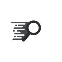 Quick search flat design illustration , symbol with lup. vector