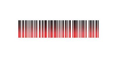 Red and Black Barcode labels isolated on white background for design. Barcode code stripes sticker. vector