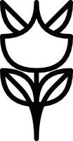 Minimalist Floral Design with Elegant Black Line Art and Abstract Style vector