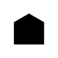 A black and white image of a house with a triangle vector