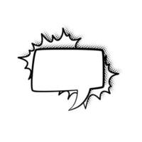 Simple Layered Speech Bubble with Halftone Shadow for Marketing vector