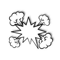 Layered Line Art Thought Bubble with Halftone Shadow for Education vector
