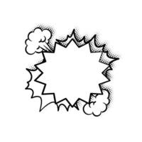 Elegant Layered Line Art Speech Bubble with Halftone Shadow vector