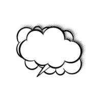 Minimalist Layered Dialogue Bubble with Halftone Shadow Design vector