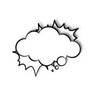 Elegant Layered Line Art Chat Bubble with Halftone Shadow vector