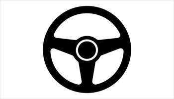 Steering Wheel Icon - Car Control and Driving Symbol vector
