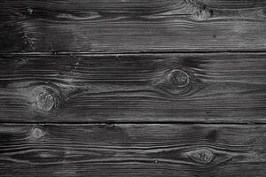 Textured Black Wooden Planks with Natural Wood Grain and Knots for Background and Design Elements photo