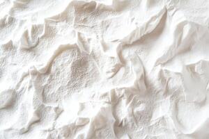 Textured White Powder Surface With Shadows Abstract Background For Baking And Cosmetic Products photo