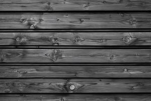 Dark Gray Wooden Plank Wall Texture with Natural Wood Grain and Knots for Rustic Background or Design photo