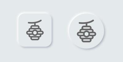 Two icons of a bee and a flower on a white background vector