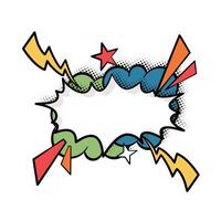 Bright Pop Art Dialogue Bubble for Editorial Use vector