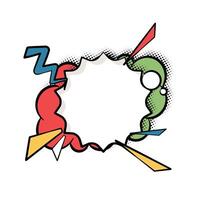 Energetic Pop Art Speech Bubble for Creative Projects vector