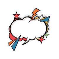 Pop Art Thought Bubble with Eye-Catching Patterns vector