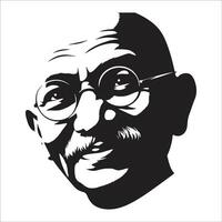 Mahatma gandhi jayanti, Mohandas karamchand gandhi portrait illustration, Bharat Chodo, Krantidin, Happy Gandhi Jayanti vector