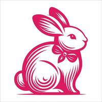 Easter Bunny Rabbit On White Background vector