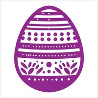 Easter Egg on White Background. Minimal Easter Concept. Creative festive spring holiday backdrop vector