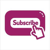 YouTube Click Subscribe Button Icon vector