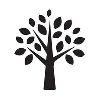 Elegant Tree Silhouette Graphic on Plain Background vector