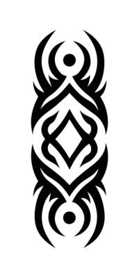 High-Resolution Tribal Tattoo Stock on White Canvas