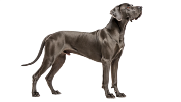 A great dane standing tall with a transparent background png
