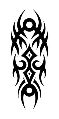 Tribal Tattoo Design for T-Shirt and Print Mockups