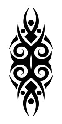 Editable Scalable Tribal Tattoo Design