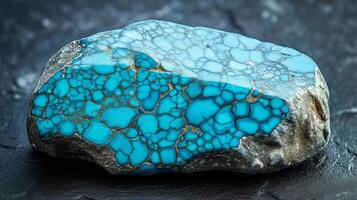 isolated turquoise. as background blue decorative gemstone photo