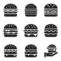 Burger icon set, cheese burger Symbol Design.Burger icon set, cheese burger Symbol Design. vector