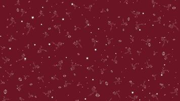 Seamless Pattern of Hand-Drawn American Football Players in Action on Dark Red Background for Sports Fabric, Wallpaper, and Design vector