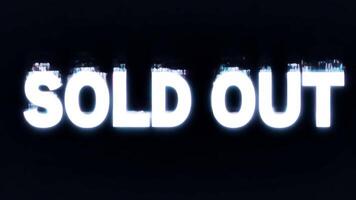 Sold out with neon text effect, text motion, animation effect, easy multiplication, and 3D text effect. video