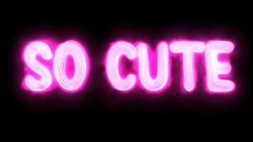 So cute with neon text effect, text motion, animation effect, easy multiplication, and 3D text effect. video