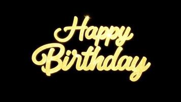 Happy birthday with neon text effect, text motion, animation effect, easy multiplication, and 3D text effect. video